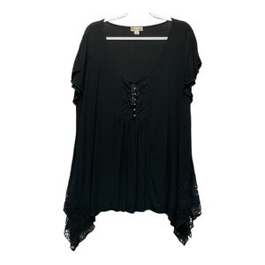 World unity Rayon Asymmetric Hem Blouse Size XXL Bohemian whimsigoth Gypsy